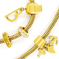 zum Artikel Massiv 750 Bellagio Beads Goldarmband 0,44ct Diamanten, Q2136