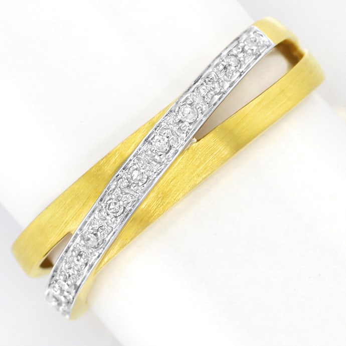 Foto 3 - Diamant-Goldschmuckset Ring Ohrringe Collier, Q2676