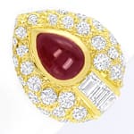 Luxuriöse Cartier Ohrstecker Rubine Diamanten