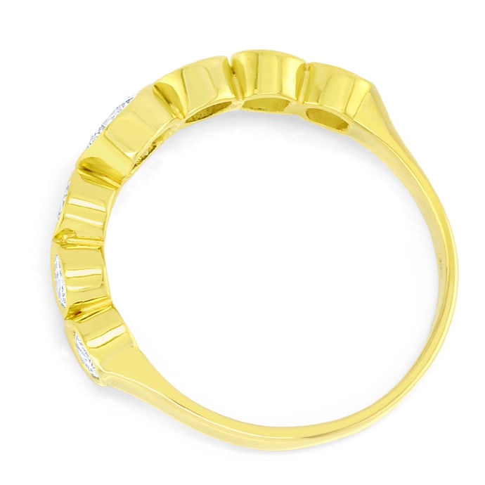 Foto 3 - Halbmemory-Ring mit 1,11ct Brillanten Gelbgold, Q3142