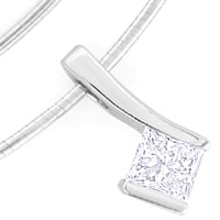 zum Artikel Design-Weißgoldcollier 0,72ct Princess-Diamant, Q3318