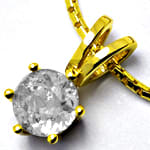 Diamant-Solitär-Anhänger 0,25ct Goldkette 18K