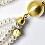 Schöffel Perlenkette 5reihig Gold-Verschluss