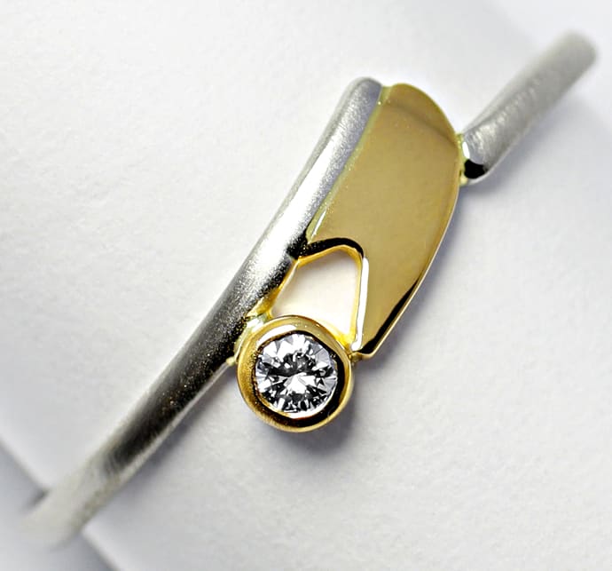 Foto 1 - Handarbeits-Design-Ring Platin Gold Brillant, R1046
