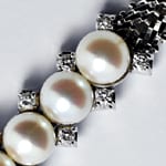 Prächtiges Perlen Brillanten-Weißgold-Armband