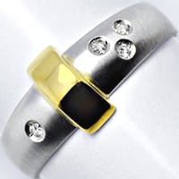 zum Artikel Design-Bandring Diamanten Platin und Gelbgold, R1118