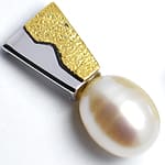 Designer Ohrstecker ovale Perlen in 14K Gold