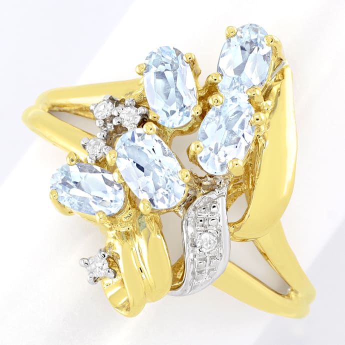 Foto 3 - Schmuckset Ring Collier Topase und Diamanten, R1186
