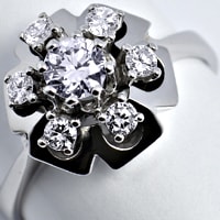 zum Artikel Weißgoldring mit 0,62ct lupenreinen Diamanten, R1191