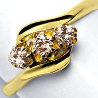 zum Artikel Damenring antik mit 0,22ct Diamanten Gelbgold, R1219