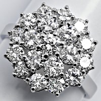 zum Artikel Diamantenring 3,00ct Brillanten 18K Weißgold, R1228