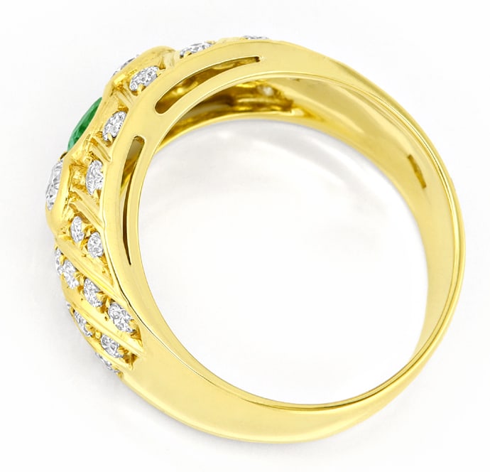 Foto 3 - Smaragd-Bandring 0,88ct Diamanten in Gelbgold, R1241
