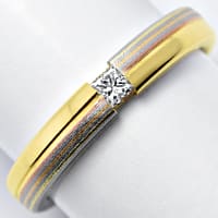 zum Artikel Tricolor-Gold-Ring Princess-Diamant lupenrein, R1318