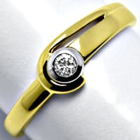 zum Artikel Design-Diamantring 0,10ct Brillant in Gelbgold, R1325