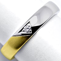 zum Artikel Diamantring lupenreiner Brillant Bicolor-Gold, R1332