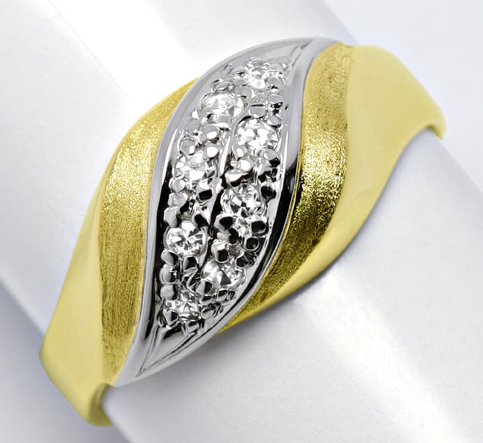 Foto 1 - Top Ring 0,15ct Diamanten in Gelbgold Weißgold, R1333