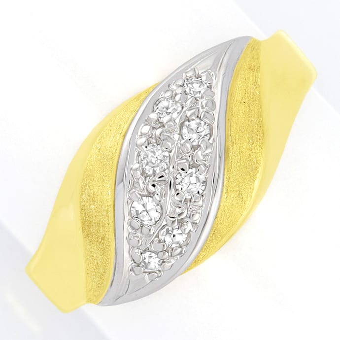 Foto 2 - Top Ring 0,15ct Diamanten in Gelbgold Weißgold, R1333