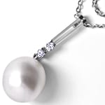Brillant-Collier lupenrein, riesige AAA Perle
