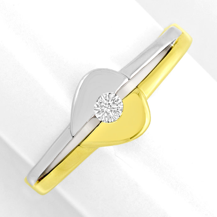 Foto 2 - Design-Ring Herz lupenreiner Brillant 14K Gold, R1388