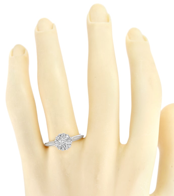 Foto 4 - Damenring Diamantblüte 0,45ct in 14K Weißgold, R1407