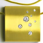 Designer-Gelbgold-Collier mit 0,9ct Diamanten