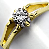 zum Artikel Verlobungsring 0,24ct Diamant-Solitär 14K Gold, R1475