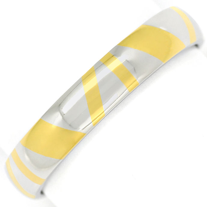 Original Niessing Ring in Platin Gelbgold Design-Muster, aus Designer-Goldringe Platinringe