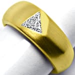 Diamant Triangel 0,49ct Bandring 18K Gelbgold