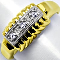 zum Artikel Diamanten-Damenring 14K Gelbgold und Weißgold, R1624