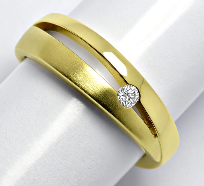 Foto 1 - Design-Gold-Diamantring lupenreiner Brillant, R1633