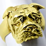 Goldring Mops Bulldogge 52 Gramm 3D-Hundekopf