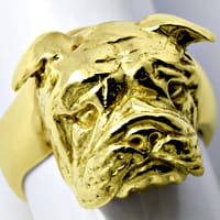 zum Artikel Goldring Mops Bulldogge 52 Gramm 3D-Hundekopf, R1641