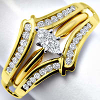 zum Artikel Goldring zweiteilig Diamant-Navette Brillanten, R1700