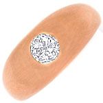 Rotgold-Diamant Band Ring Altschliff Diamant 0,61 Carat