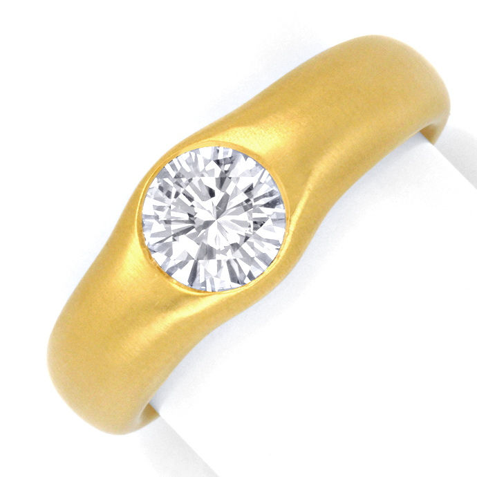 Niessing 1,34Carat Einkaraeter Brillant-Ring 900Er Gold, aus Designer-Solitär-Diamantringe Brillantringe