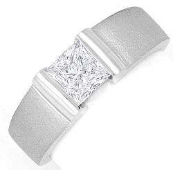 Foto 1 - Diamant-Ring Einkaraeter Princess Diamant DPL Gutachten, R2338