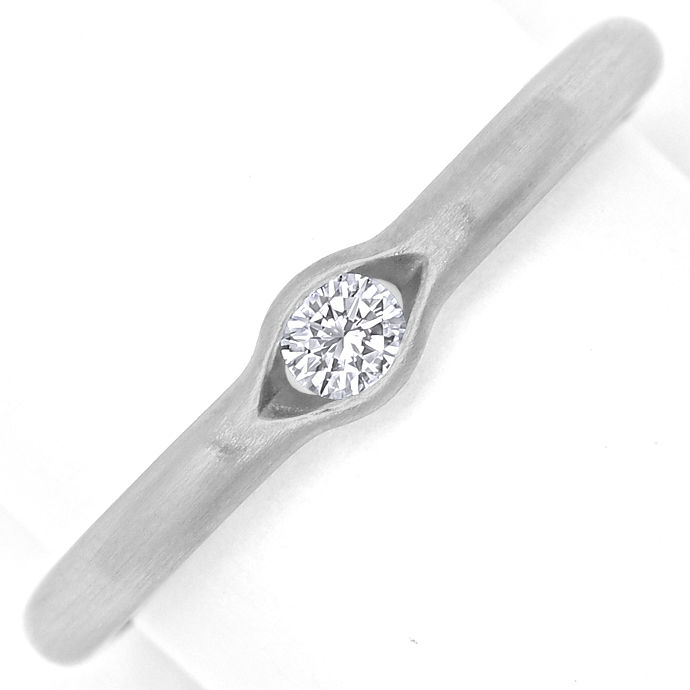 Niessing Ring 0,12ct eingespannter Brillant, 950 Platin, aus Designer-Solitär-Diamantringe Brillantringe