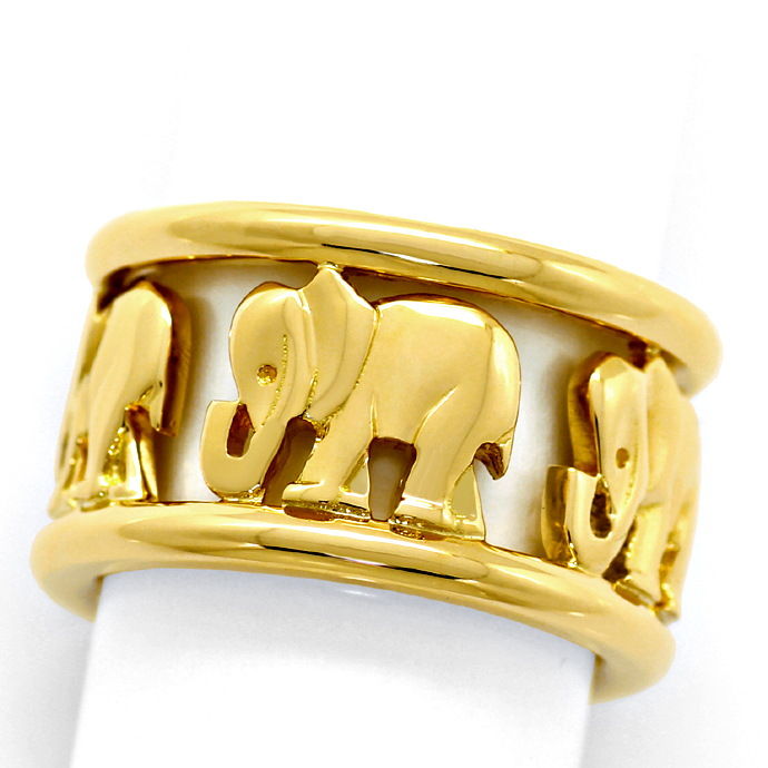 Cartier Elefanten Vollmemoryring Jewellery Gelbgoldring, aus Designer-Goldringe Platinringe