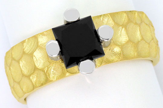 Foto 2 - Designer-Ring mit Schwarzem Diamant 1,53 Carat 18K Gold, R4837