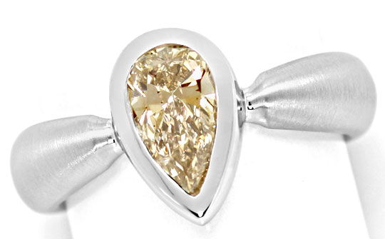 Foto 2 - 1,01ct Diamant Tropfen mit IGI Expertise Weißgold-Ring, R5688