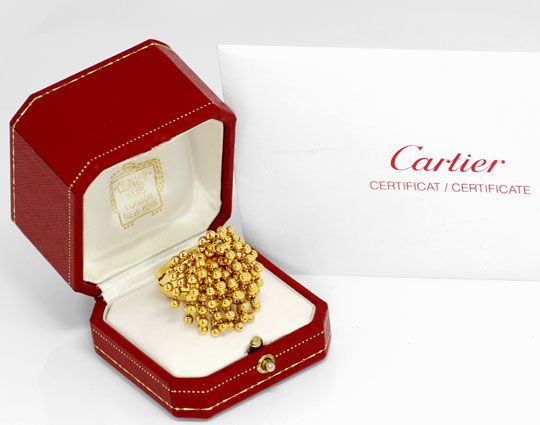 Foto 8 - Original Cartier Goldring Draperie Perruque Perücke 18K, R5828