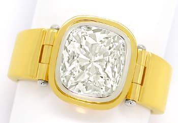 Foto 1 - Diamant 2,08ct Cushion in Design-Ring in Handarbeit 18K, R6433