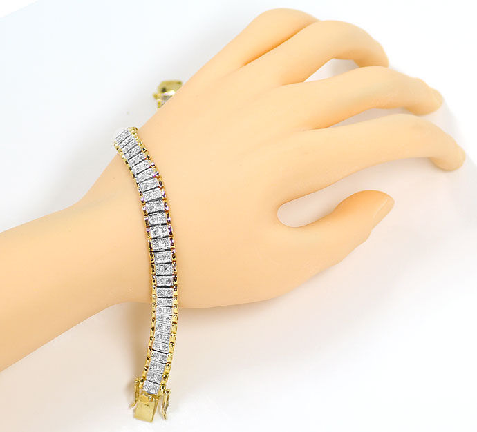 Foto 3 - Top Armband mit 0,60ct Diamanten 925er Silber vergoldet, R7451