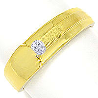zum Artikel Designer-Bandring mit 0,15ct River Diamant 14K Gelbgold, R8971