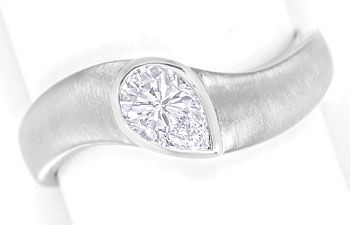 Foto 1 - Design-Diamantring mit 0,55ct Tropfen Diamant-Weißgold, R9627