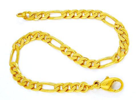 Foto 1 - Schönes Figaro Gelbgold-Armband in 14Karat, massiv Neu, S0580