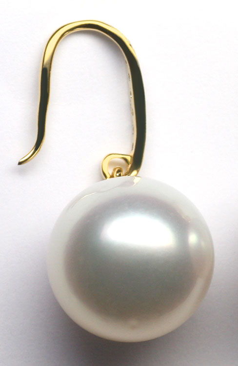 Foto 3 - Südsee Perlen Diamanten-Ohrringe, 18K Gold-Ohrgehänge, S1145