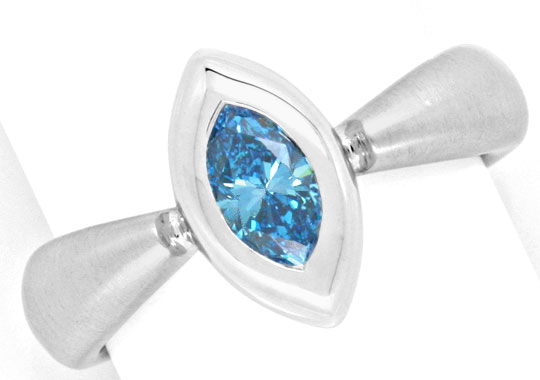 Foto 2 - Ring 0,61 Blauer Diamant Blue Diamond Treated LC, S1301
