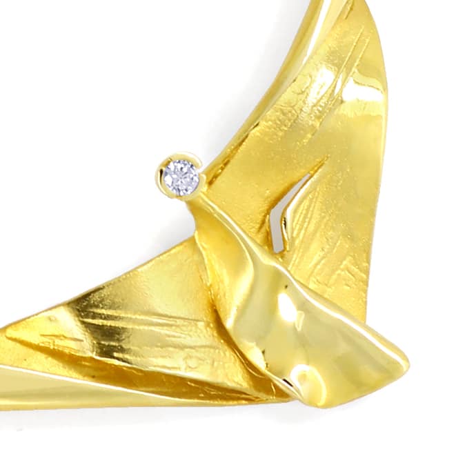 Foto 5 - Design-Collier Ring Ohrringe mit Brillanten massiv Gold, S1356