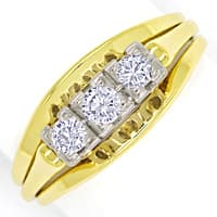 zum Artikel Diamantenring mit 0,27ct Brillanten Handarbeit 14K Gold, S1509